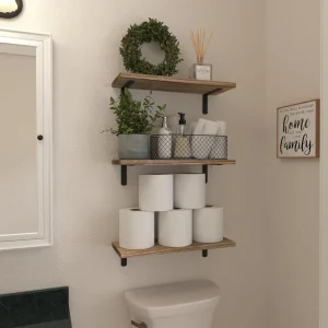 Wooden Floating Shelves Set of 6