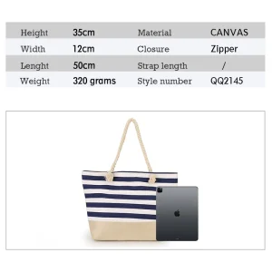 AFKOMST Beach Bag for Woman Canvas