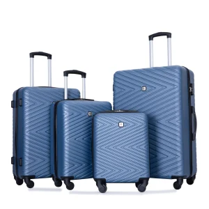 Travelhouse Luggage set 4-Piece ABS Suitcase With Spinner Wheels,24 Inch and 28 Inch with TSA Lock,16,20 inche Carry on Luggage